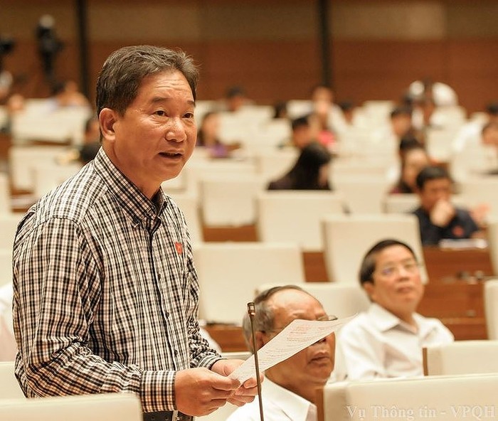 Ông Nguyễn Bá Thuyền cho rằng, Bộ trưởng Bộ Công thương - ông Trần Tuấn Anh cần lên tiếng để làm rõ thông tin trong dư luận về việc xe ô tô biển xanh vào tận chân cầu thang máy. Ảnh: Quochoi.vn