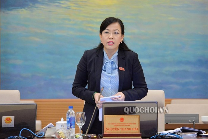 Đại biểu Nguyễn Thanh Hải nêu quan tâm của cử tri về vấn đề thất thu thuế tại các trạm BOT. Ảnh: Quochoi.vn