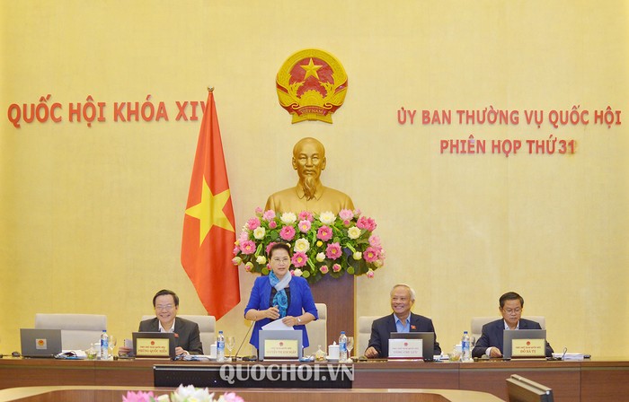 Chủ tịch Quốc hội Nguyễn Thị Kim Ngân chủ trì phiên họp. Ảnh: Quochoi.vn