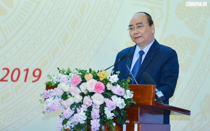 Thủ tướng Nguyễn Xuân Phúc phát biểu. Ảnh: VGP