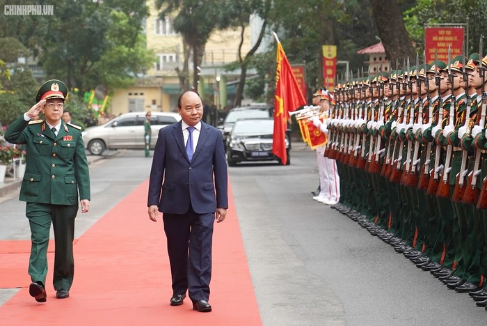 Thủ tướng Nguyễn Xuân Phúc dự Lễ kỷ niệm 70 năm ngày truyền thống của Học viện Quân y. Ảnh: VGP