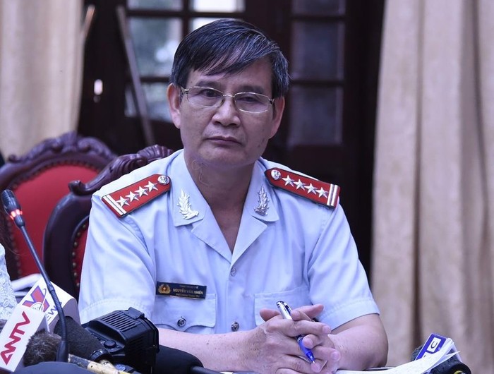 Ông Nguyễn Văn Nhiên - Phó Chánh Thanh tra Bộ Y tế tại cuộc họp. Ảnh: Minh An