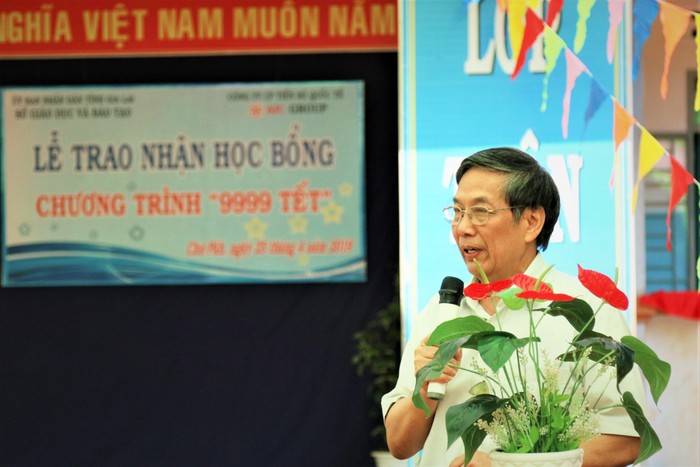 Ông Lê Vinh - Phó Tổng Giám đốc AIC Group phát biểu tại buổi lễ. Ảnh: Bảo Trung