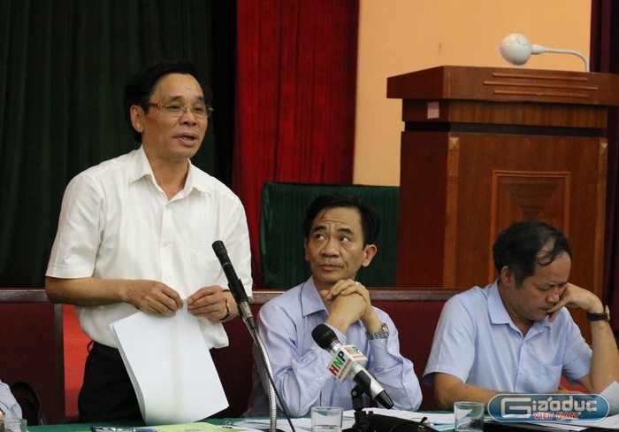 Ông Chu Phú Mỹ phát biểu tại buổi giao ban báo chí. Ảnh: Đỗ Thơm