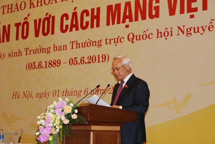 Phó Chủ tịch Quốc hội Uông Chu Lưu phát biểu tại hội thảo. Ảnh: Đỗ Thơm