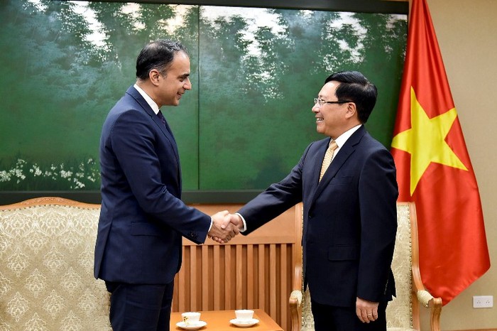 Phó Thủ tướng Phạm Bình Minh tiếp Phó Chủ tịch ADB Ahmed Saeed. Ảnh: VGP/Hải Minh
