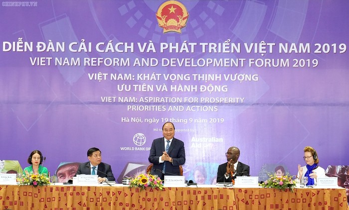 Thủ tướng Nguyễn Xuân Phúc tại diễn đàn. Ảnh: VGP