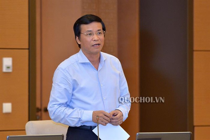 Tổng Thu ký Quốc hội Nguyễn Hạnh Phúc phát biểu. Ảnh: Quochoi.vn