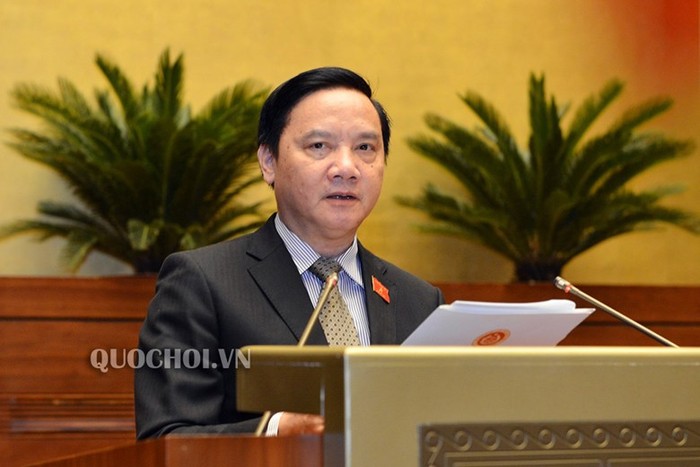 Chủ nhiệm Ủy ban Pháp luật của Quốc hội - ông Nguyễn Khắc Định. Ảnh: Quochoi.vn