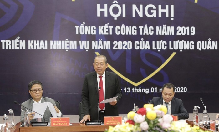 Phó Thủ tướng Thường trực Chính phủ Trương Hòa Bình phát biểu tại hội nghị. Ảnh: VGP