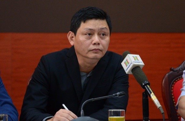 Ông Tạ Nam Chiến – Chủ tịch Ủy ban nhân dân quận Ba Đình tại cuộc họp báo. Ảnh: H.S