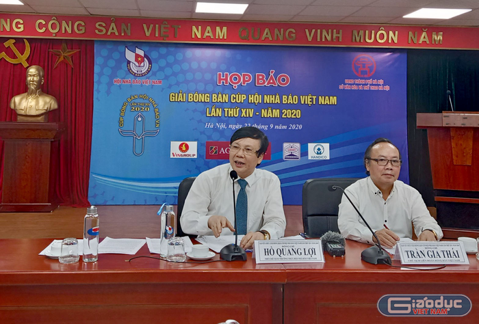 Ban tổ chức Giải Bóng bàn Cúp Hội Nhà báo năm 2020 chia sẻ về kế hoạch tổ chức giải. Ảnh: Phạm Minh