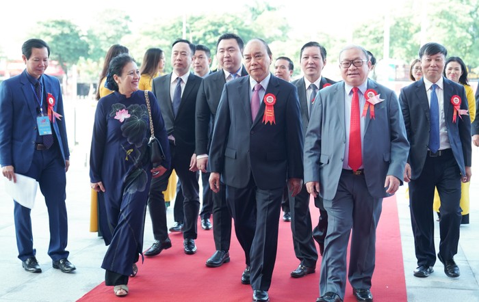 Thủ tướng và các đại biểu tham dự đại hội. Ảnh: VGP