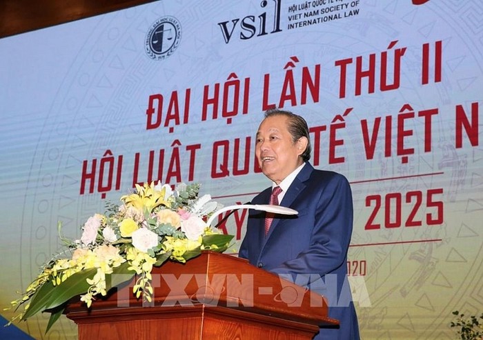 Phó Thủ tướng Thường trực Trương Hòa Bình phát biểu tại Đại hội. Ảnh: TTXVN