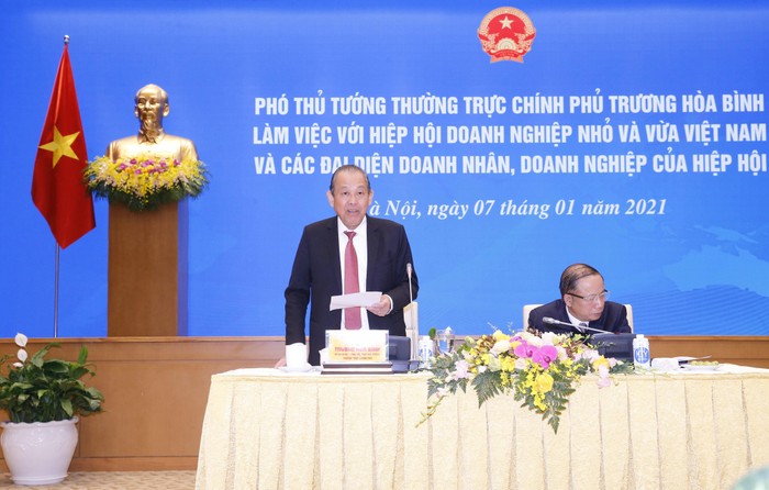 Phó Thủ tướng thường trực Trương Hoà Bình phát biểu. Ảnh: VGP