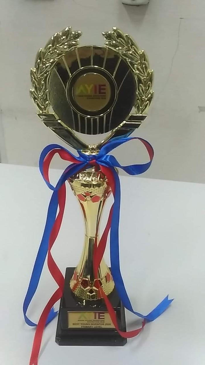 Phần thưởng giành cho đội giành huy chương vàng. Ảnh: Trường Trung học cơ sở Nguyễn Trường Tộ (Đống Đa, Hà Nội).