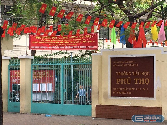 Trường tiểu học Phú Thọ, quận 11, Thành phố Hồ Chí Minh. Ảnh: Hữu Đức