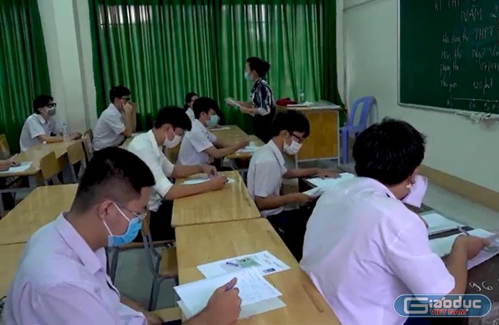 Điểm thi tại Trường trung học phổ thông Nam Hà ( thành phố Biên Hòa, tỉnh Đồng Nai) Ảnh: Hữu Đức