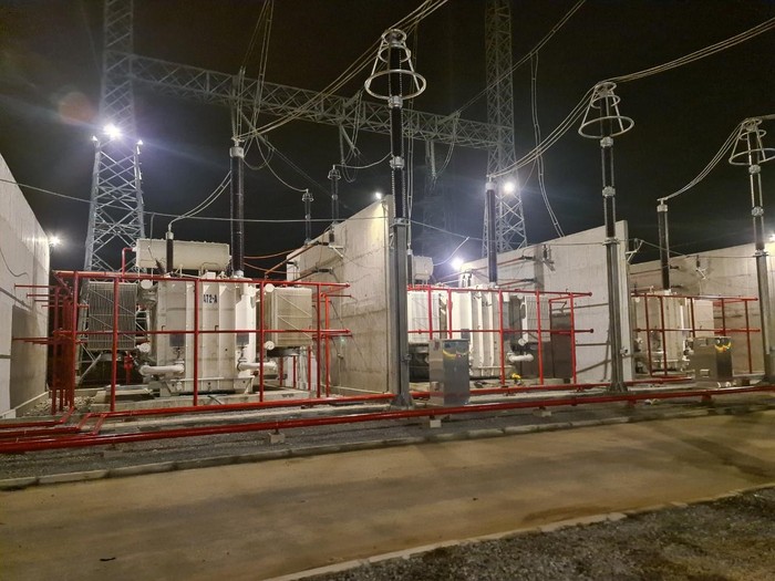 Máy biến áp AT2 tại Trạm biến áp 500 kV Nghi Sơn. Ảnh: X.T