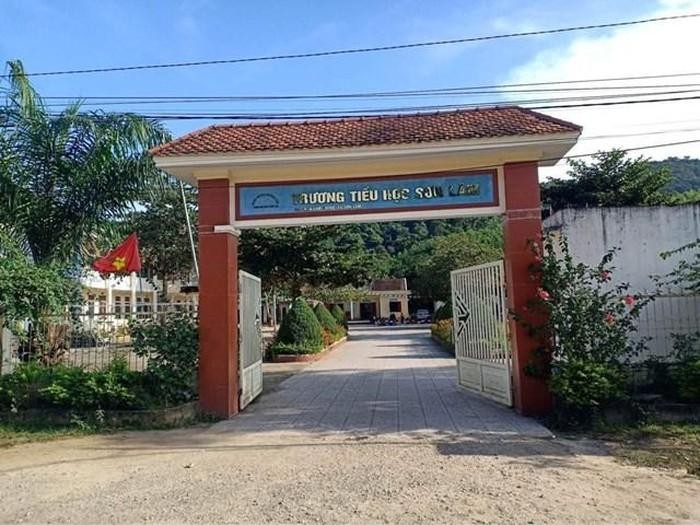 Trường Tiểu học Sơn Lâm nơi xảy ra vụ việc. Ảnh: CTV