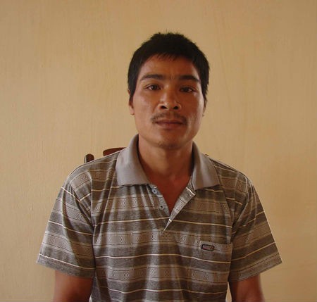 Bùi Văn Hùng - kẻ trực tiếp săn giết voọc chà vá ở xã Mo Rai, Sa Thầy, Kon Tum.