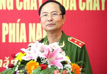 Trung tướng Phạm Quý Ngọ tại hội nghị. Ảnh: LÊ XUÂN