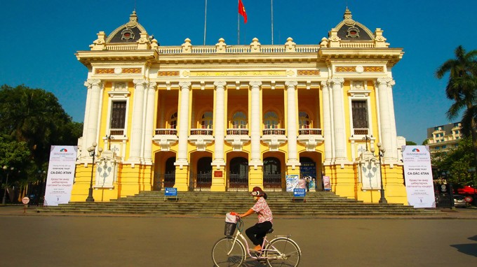 Nhà hát lớn Hà Nội - một công trình kiến trúc Pháp - Ảnh: Nguyễn Khánh