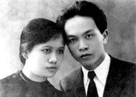 Đại tướng Võ Nguyên Giáp và bà Nguyễn Thị Quang Thái thời trẻ. Ảnh tư liệu