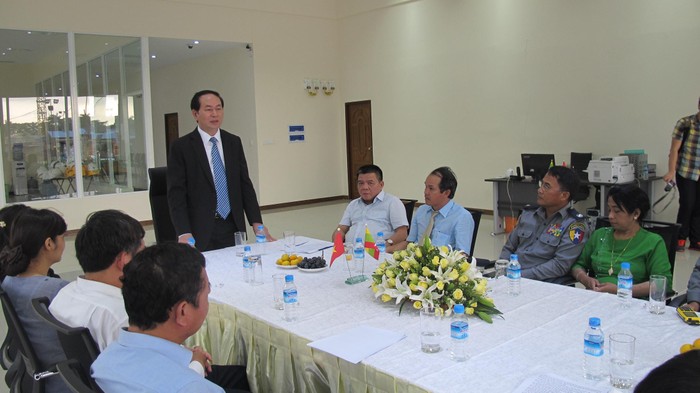 Bộ trưởng Bộ công an Trần Đại Quang phát biểu tại buổi làm việc.