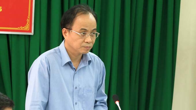 Phó chủ tịch UBND TP.HCM Lê Mạnh Hà phát biểu tại buổi làm việc - Ảnh: Mai Hương