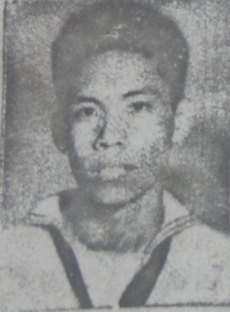 Ông Đoàn Văn Nghiệp, thời trẻ, thủy thủ tàu HQ16, một trong 15 người đổ bộ chốt giữ đảo Quang Ảnh trong trận hải chiến Hoàng Sa 1974.