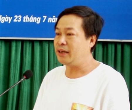 Ông Dương Phúc Thịnh, 1 trong các bị cáo của vụ trộm cổ vật, tại buổi xin lỗi của VKSND tỉnh Bắc Giang ngày 23/7/2008.