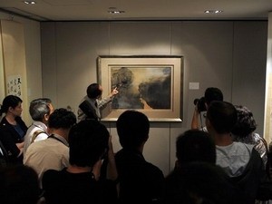 Một bức tranh của Zhang Daqian được đem bán đấu giá (Nguồn: AFP)
