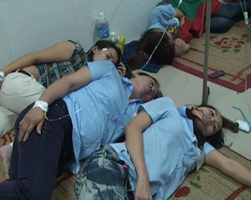 Các công nhân bị ngộ độc tại Bệnh viện Trảng Bom