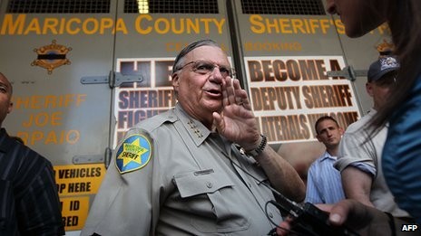 Joe Arpaio, quận trưởng cảnh sát ở Maricopa thuộc bang Arizona (Mỹ). Ảnh: AFP