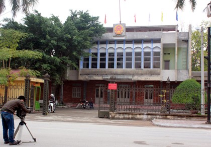 Trụ sở huyện ủy huyện Tiên Lãng - TP Hải Phòng, nơi nhiều cán bộ bị đề nghị kỷ luật liên quan vụ cưỡng chế đầm tôm tại xã Vinh Quang. (Ảnh: Dantri)
