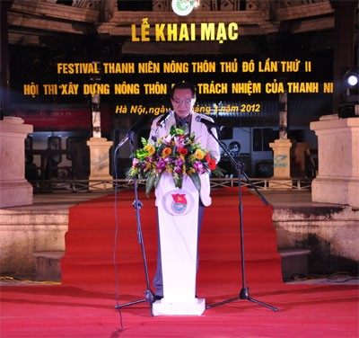 Ông Trần Xuân Việt - Phó Chủ tịch UBND TP Hà Nội phát biểu tại lễ khai mạc