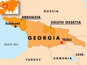 Bản đồ khu vực Abkhazia và Nam Ossetia. Ảnh: Internet