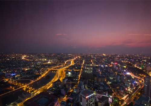 Chụp từ tầng 49 tòa nhà Bitexco. Ảnh: Nguyễn Đăng Hoàng Hải.