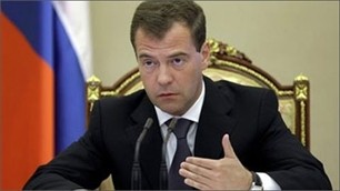 Tổng thống Nga Dmitry Medvedev. Ảnh: AP.