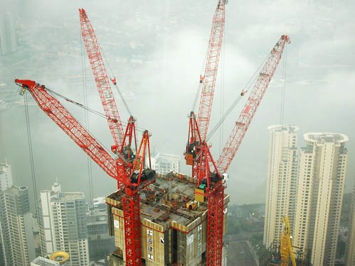 Công trình xây dựng này sẽ sớm trở thành Tháp Thượng Hải, tòa nhà cao nhất trên lãnh thổ Trung Quốc đại lục.