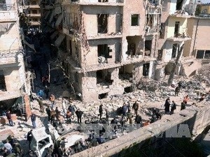 Hiện trường một vụ đánh bom ở Syria hôm 19/3. Ảnh minh họa. Nguồn: AFP/TTXVN.