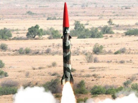 Một vụ thử nghiệm tên lửa của Pakistan.