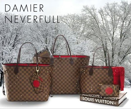 Túi Neverfull là một trong những thiết kế mới nhất của Louis Vuitton, kiểu dáng đơn giản nhưng không bao giờ lỗi mốt. Với 3 kích cỡ khác nhau, nhưng đều khá to, loại túi này như một chiếc túi “thần kỳ” có thể chứa mọi vật dụng của chị em phụ nữ thường đem theo khi ra đường.
