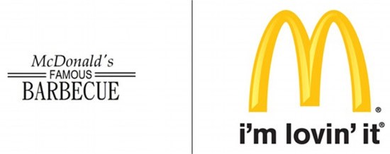 Vào năm 1940, hai anh em Dick and Mc McDonald mở nhà hàng đồ nướng McDonald’s ở San Bernardio, California. Đến năm 1955, Ray Croc gia nhập công ty này với tư cách một đại lý nhượng quyền. Sau đó, Croc mua lại chuỗi nhà hàng McDonald’s và phát triển hệ thống ra toàn thế giới. Logo hiện nay của McDonald’s hầu như không còn “dính dáng” gì đến logo đầu tiên của hãng.