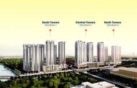 Theo thiết kế, khu Bắc (North Towers) có đẳng cấp thấp hơn nhiều so với khu Nam - Ảnh: Sunrise City