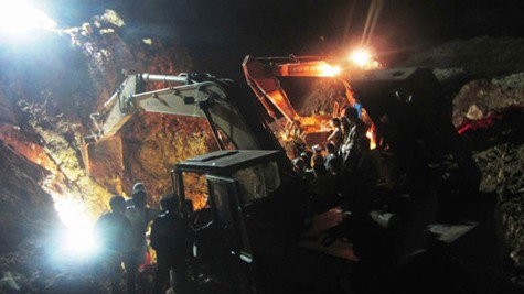 Hình ảnh về tại mỏ cao lanh thuộc địa bàn khai thác của Công ty TNHH TMDV Cao Phát, xã Lộc Châu, TP Bảo Lộc (Lâm Đồng) khiến 2 người chết