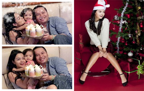 Sau những tháng ngày bận rộn cho bộ phim "Thần Tượng", gia đình ca sĩ Phạm Quỳnh Anh hạnh phúc chờ đón ngày Giáng sinh.