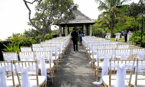 Không gian chuẩn bị trước khi lễ cưới chính thức diễn ra