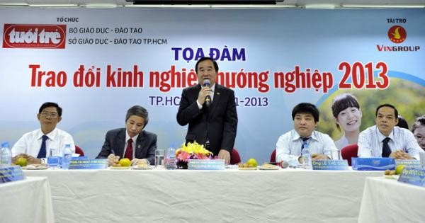 PGS.TS Trần Quang Quý, Thứ trưởng Bộ GD&ĐT phát biểu tại buổi tọa đàm (Ảnh TTO)